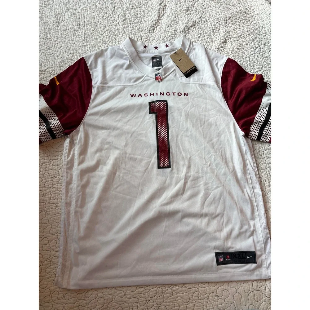 Nike Washington Commanders Curtis Samuel Sr #1 White NFL Jersey Mens XXL